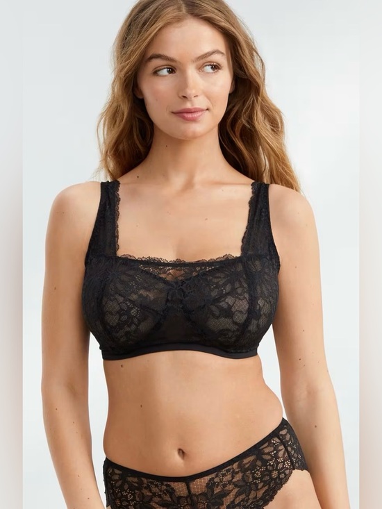Bare Necessities Other - Bare Necessities Black Show Off Lace Cami Bra 34D Sexy Coverage